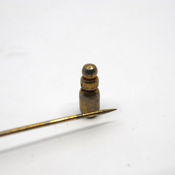 CHANEL Coco Mark Lapel Pin/Tie Clip Brooch in Gold and Black with Engraved Lo... - Picture 7 of 12